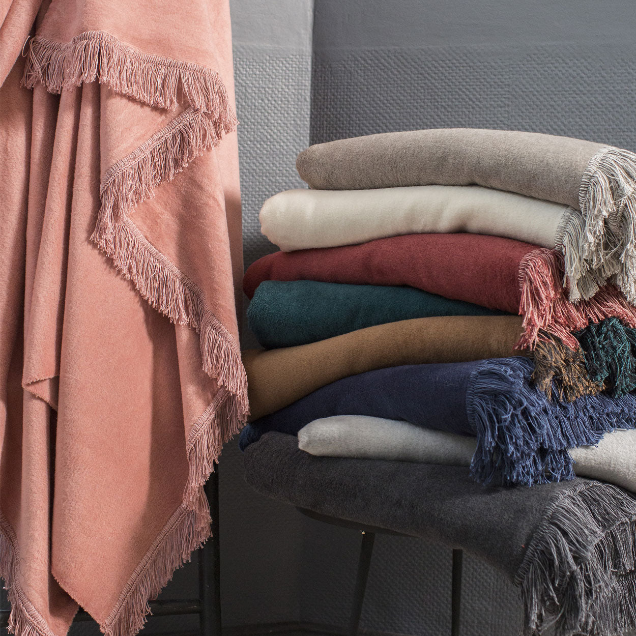 Fussenegger Vienna Wohndecke aus Baumwolle / Viskose / Polyacryl