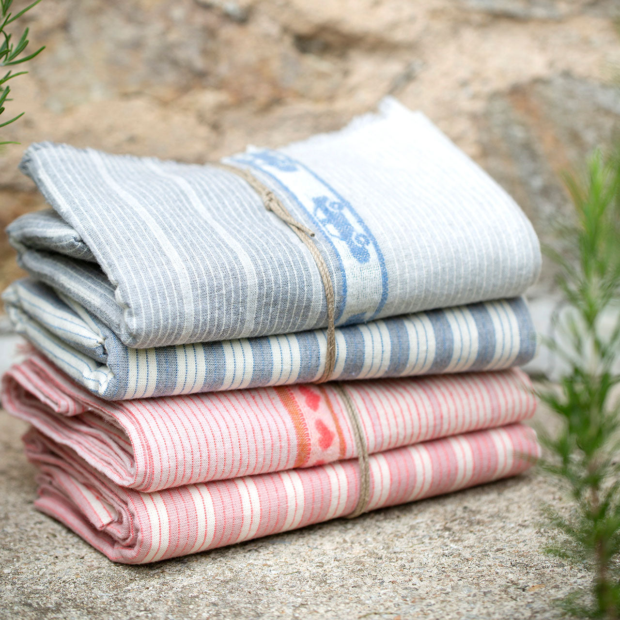 Fussenegger Nizza Kids Strandtuch aus Recycling Baumwolle 2er Set