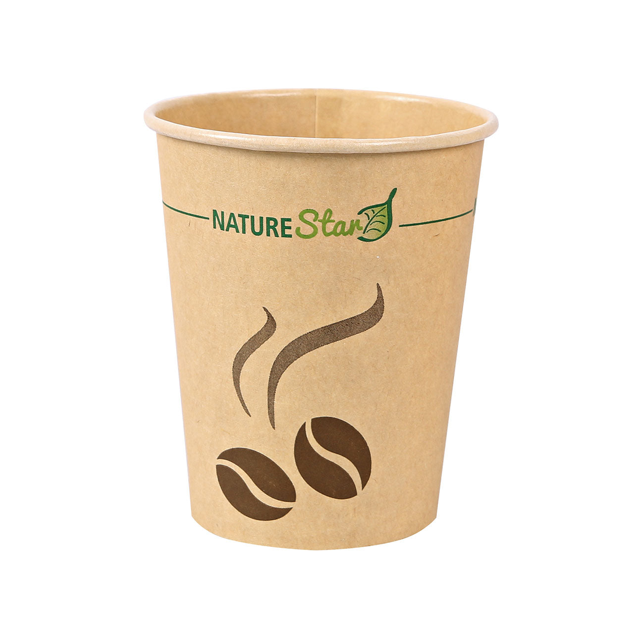 Nature Star Mocca Einweg Papierbecher 50 Stück