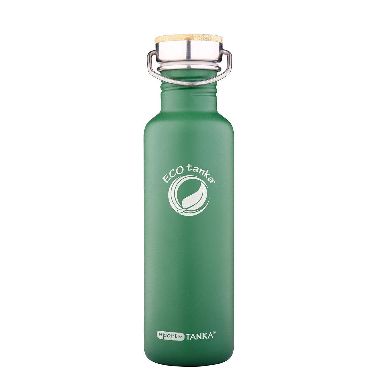 ECO tanka™ - sportsTANKA™ - einwandige Trinkflasche mit Edelstahl-Bambusverschluß - 0.8l