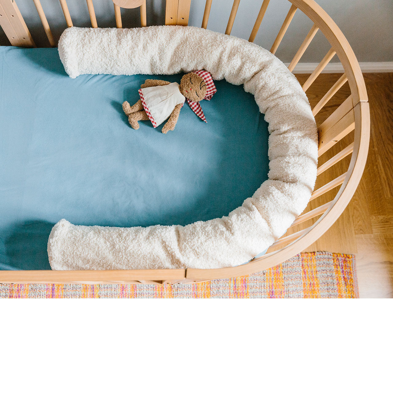 Efie Nestchen-Schlange aus Bio-Baumwolle / Bio-Schafschurwolle, natur