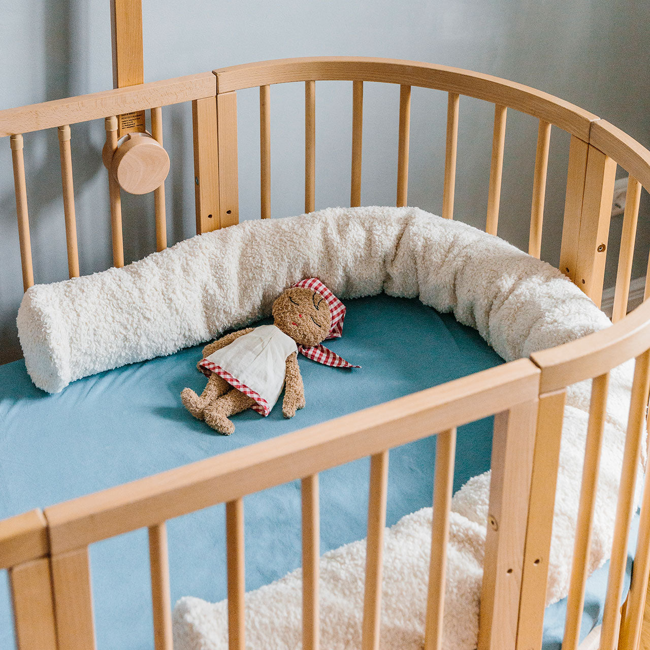 Efie Nestchen-Schlange aus Bio-Baumwolle / Bio-Schafschurwolle, natur
