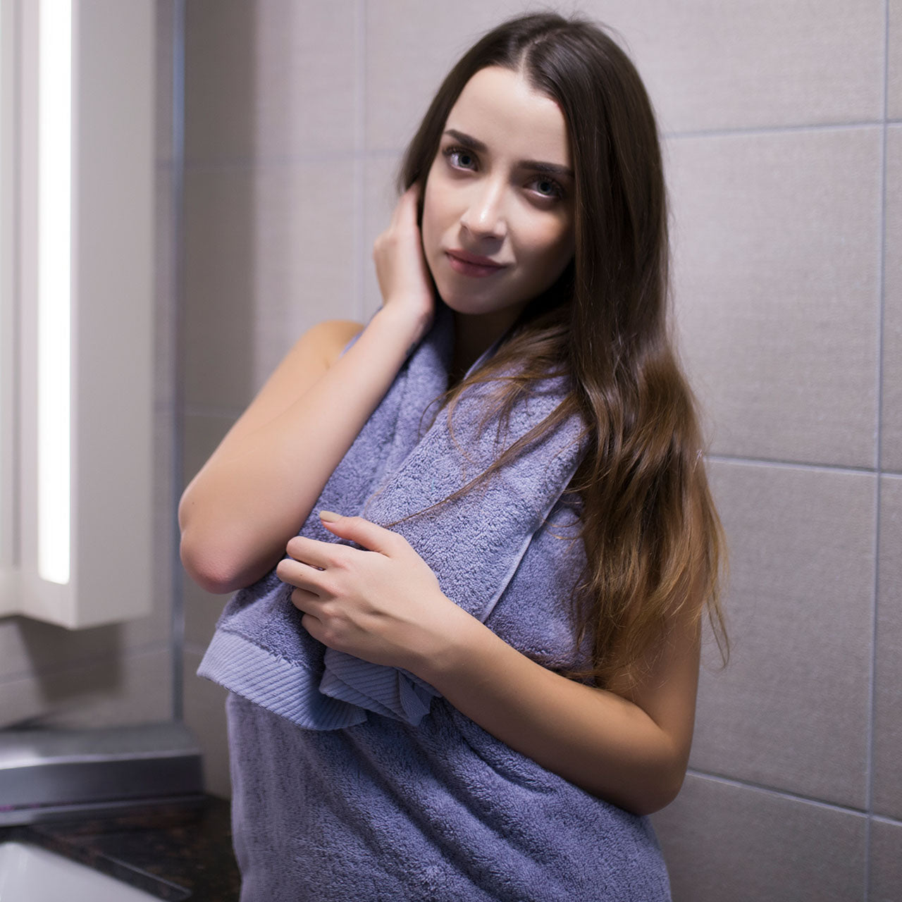 Ege Organics Premium Frottee Gästehandtuch aus Bio Baumwolle 30 x 50 cm