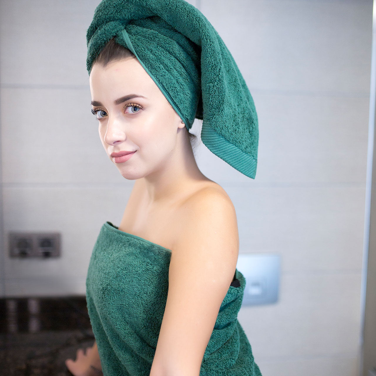 Ege Organics Premium Frottee Gästehandtuch aus Bio Baumwolle 30 x 50 cm