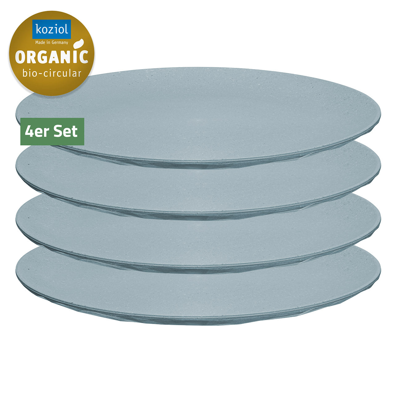 Koziol Club Plate Teller aus Bio Plastik, 4er Set