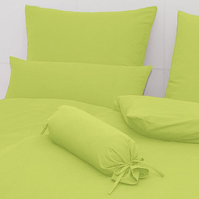 Janine Sensitive Uni Kissenbezug aus Baumwoll Seersucker