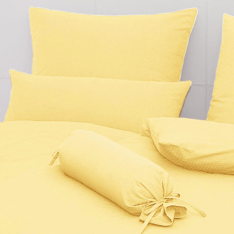 Janine Sensitive Uni Kissenbezug aus Baumwoll Seersucker