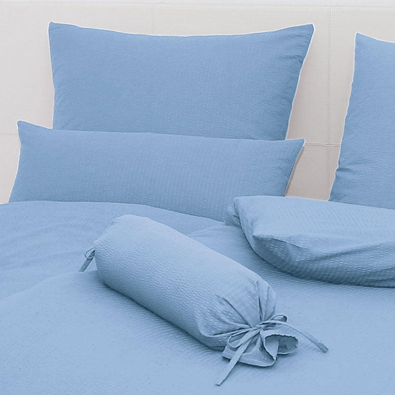 Janine Sensitive Uni Kissenbezug aus Baumwoll Seersucker