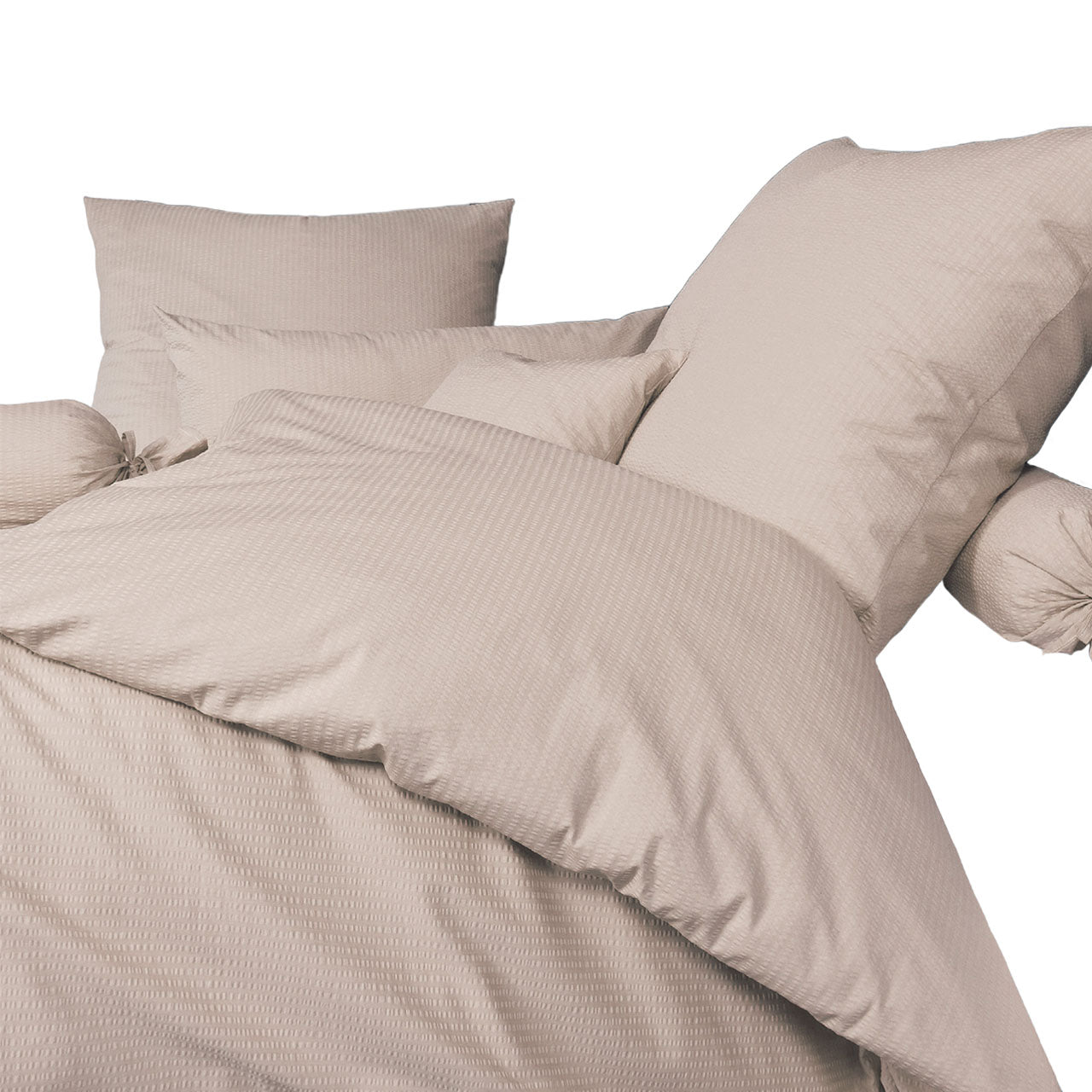 Janine Sensitive Uni Bettwäsche Set aus Baumwoll Seersucker