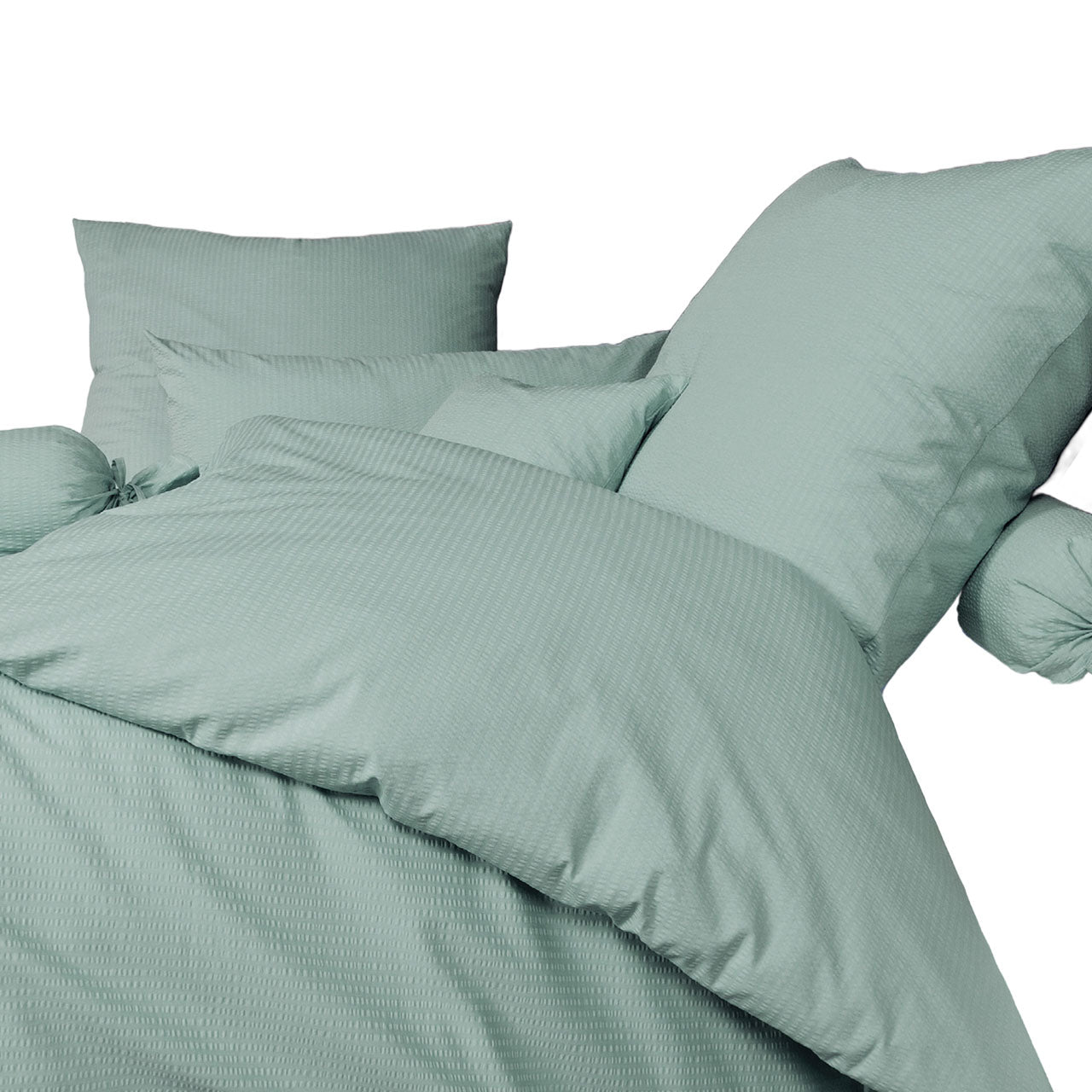 Janine Sensitive Uni Bettwäsche Set aus Baumwoll Seersucker