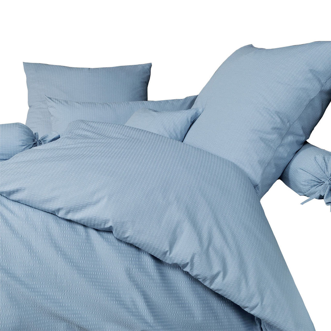 Janine Sensitive Uni Bettwäsche Set aus Baumwoll Seersucker