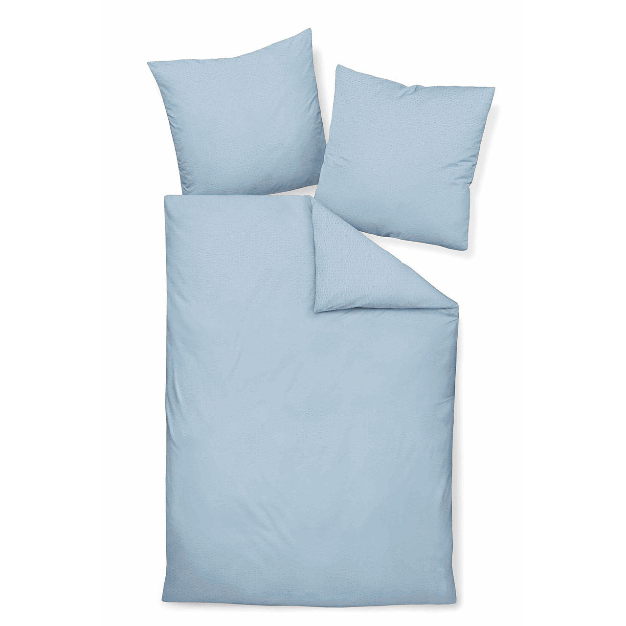 Janine Sensitive Uni Bettwäsche Set aus Baumwoll Seersucker