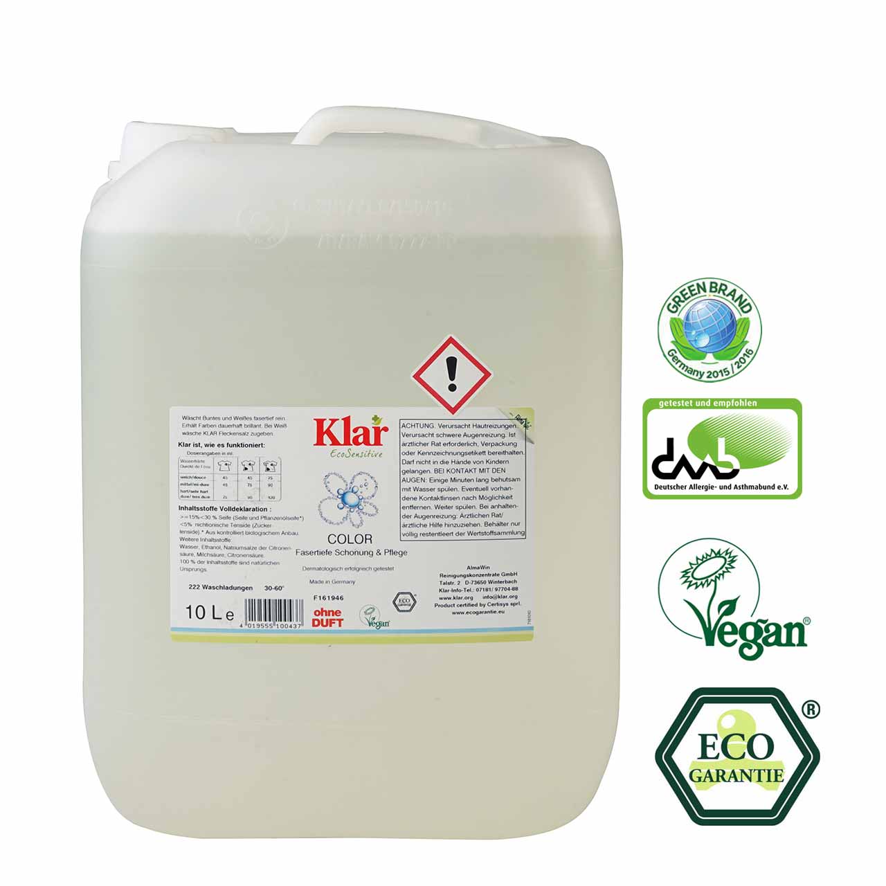 Klar Basis Sensitive Color Waschmittel