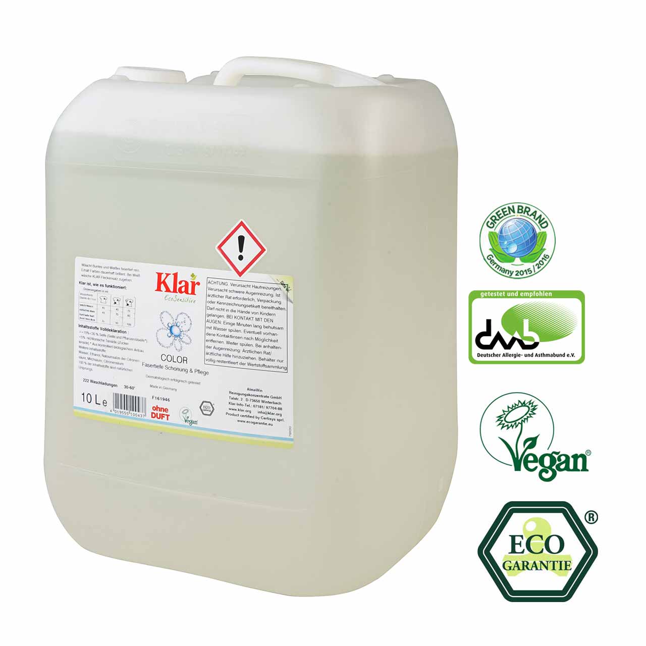 Klar Basis Sensitive Color Waschmittel