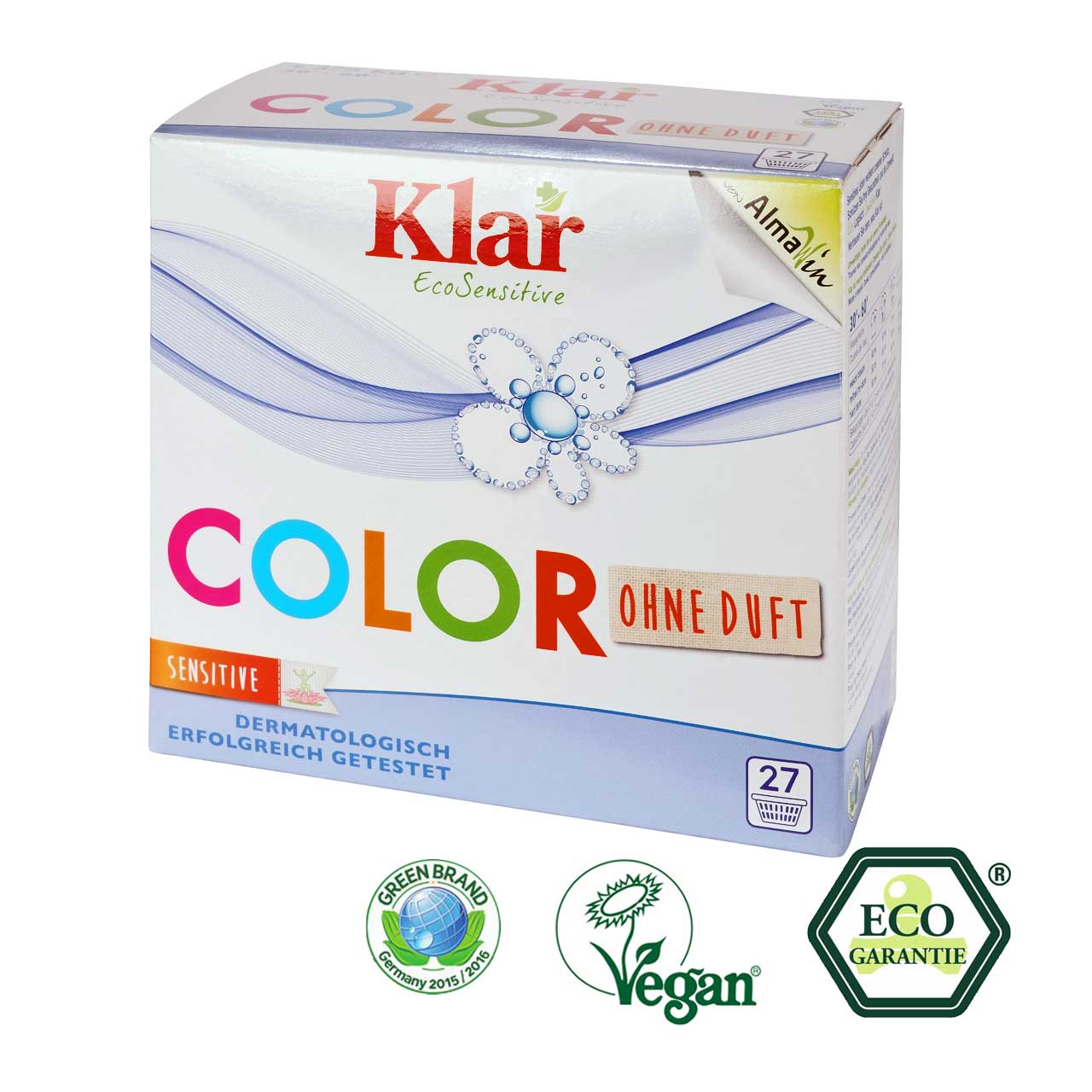 Klar Eco Sensitive Basis Compact Color-Waschmittel ohne Duft