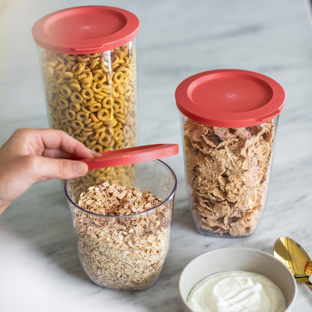 Koziol Connect Dry Storage Vorratsdose aus Bio Plastik