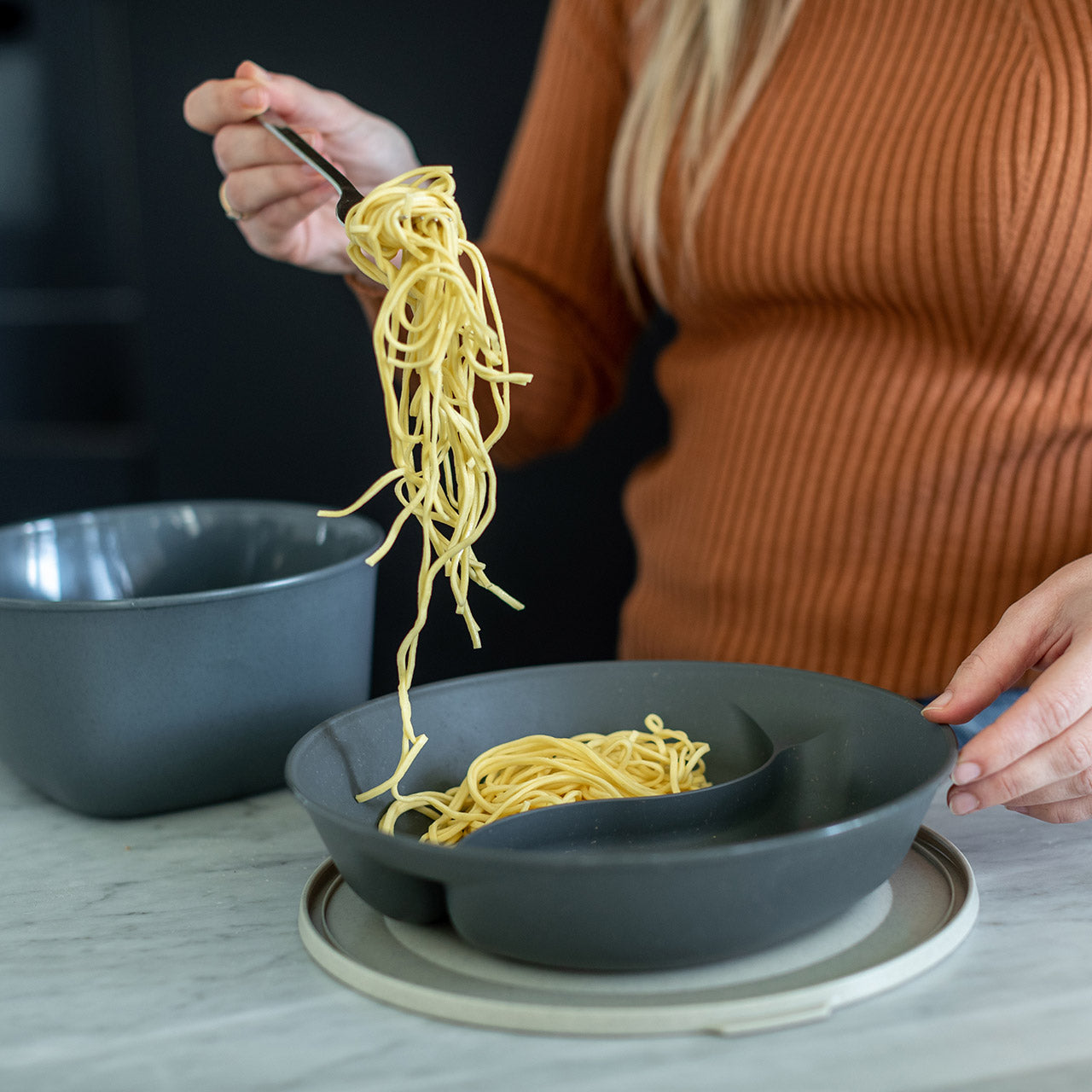 Koziol Connect Separee Menüteller mit Deckel aus Bio Plastik