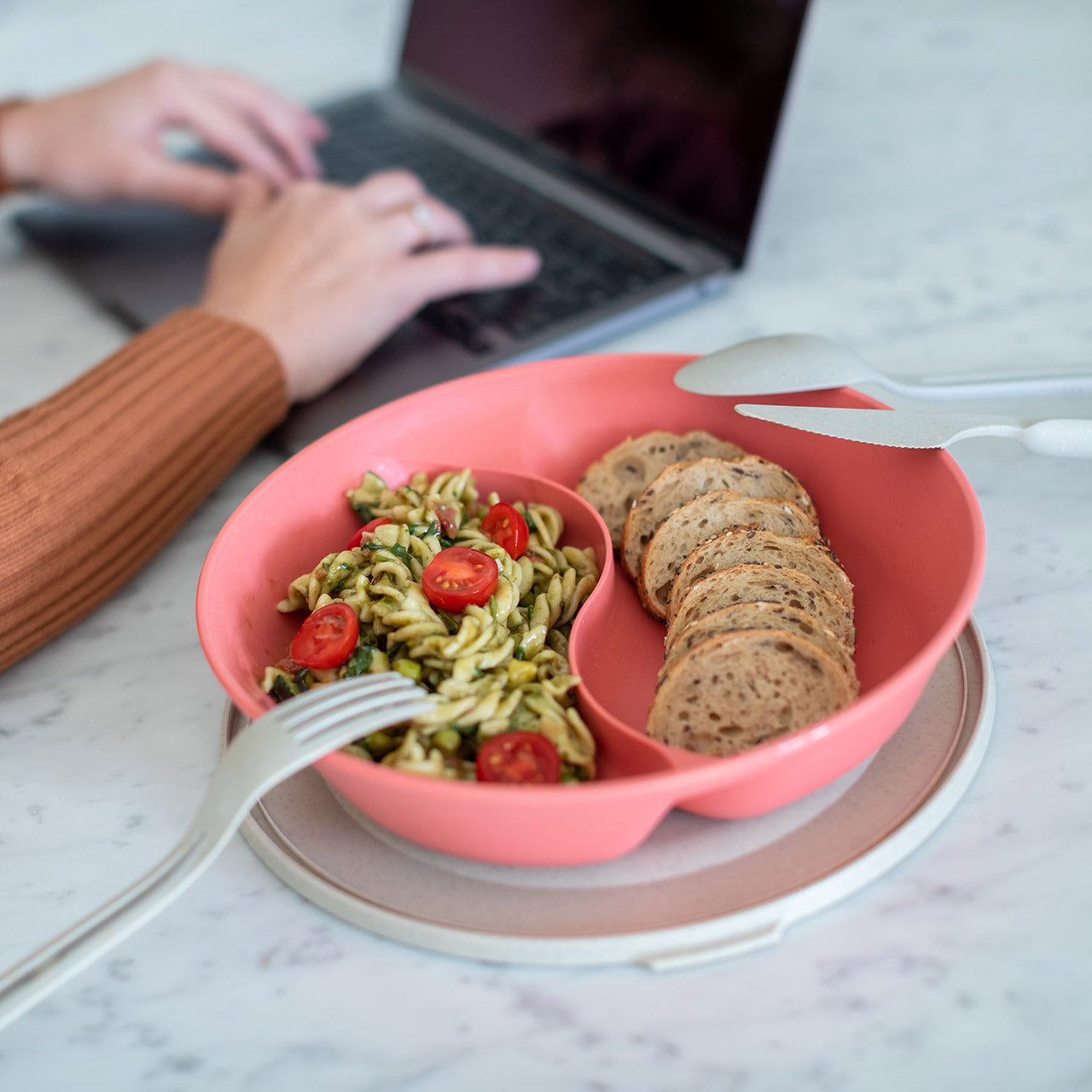 Koziol Connect Separee Menüteller mit Deckel aus Bio Plastik