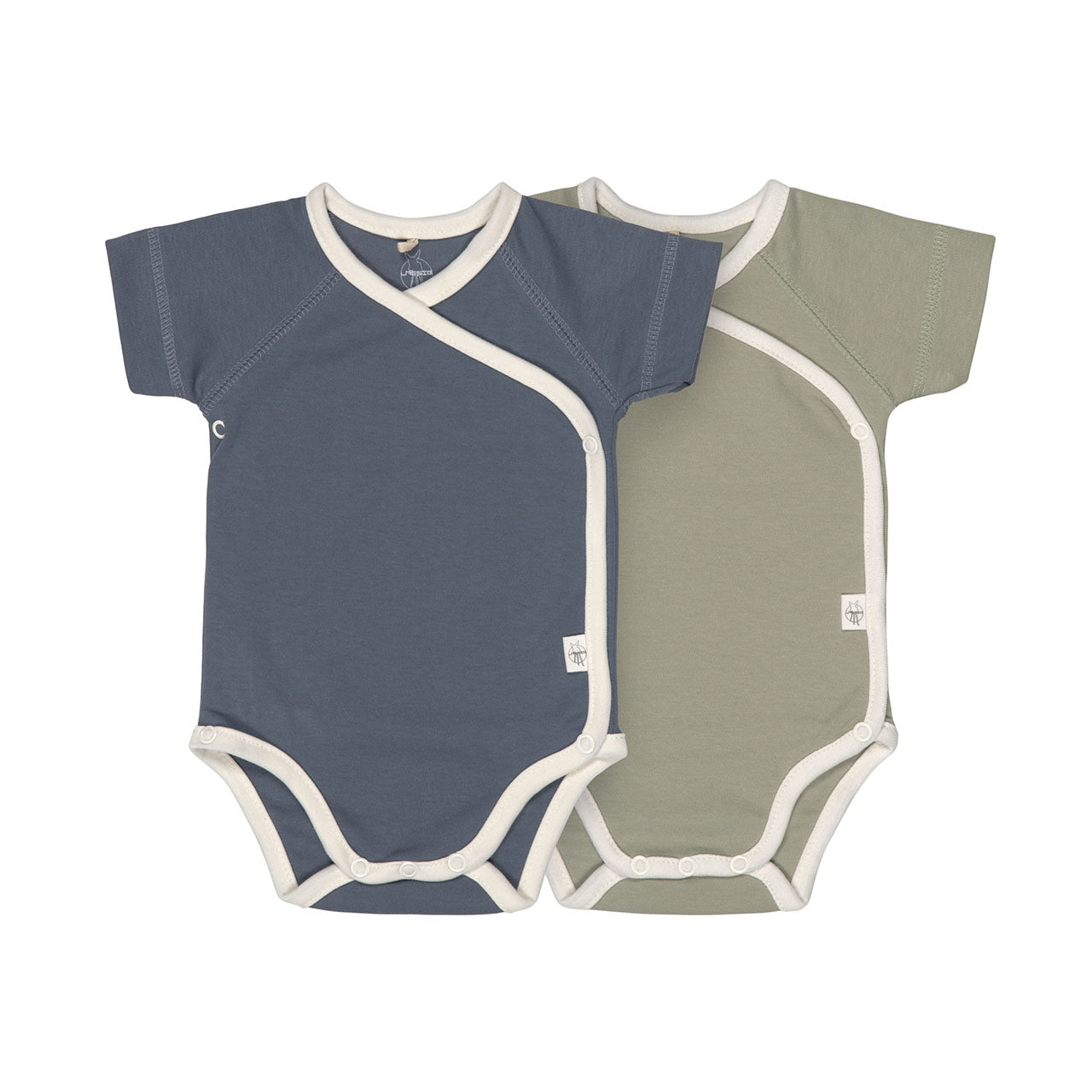 Lässig Cozy Colors Baby-Wickelbody Kurzarm aus Bio Baumwolle, 2er Pack