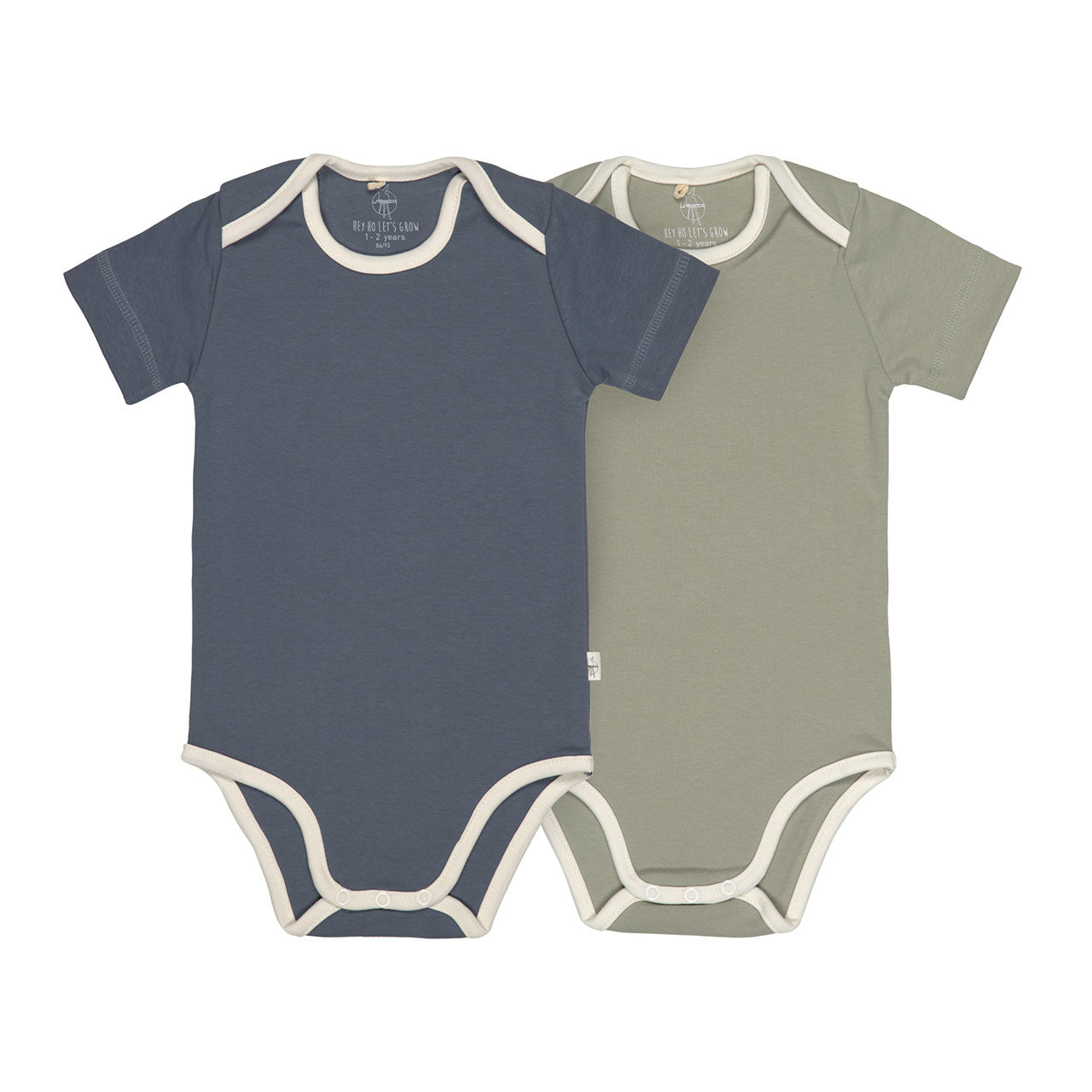 Lässig Cozy Colors Baby Kurzarm-Body aus Bio Baumwolle, 2er Pack