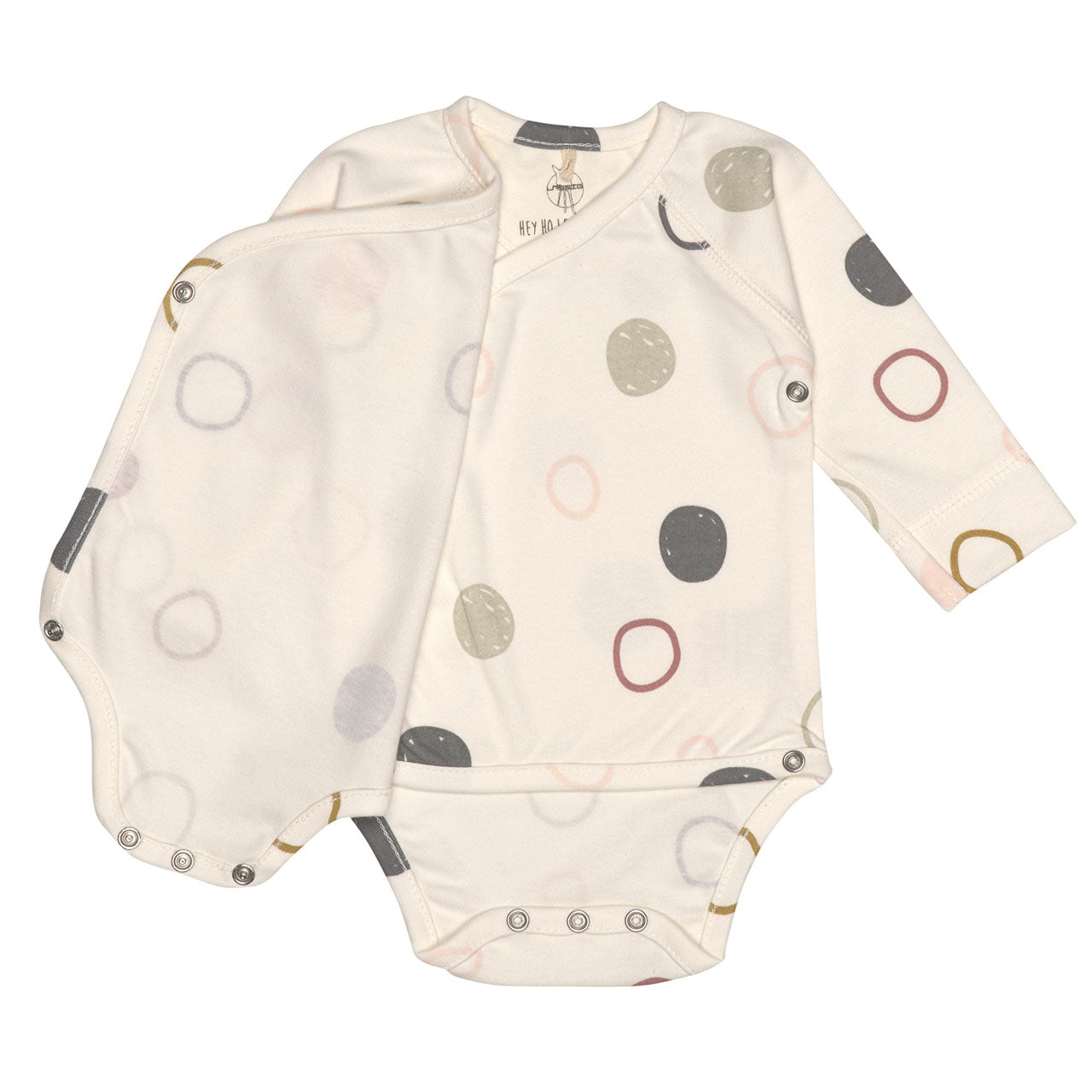 Lässig Cozy Colors Baby-Wickelbody Langarm aus Bio Baumwolle