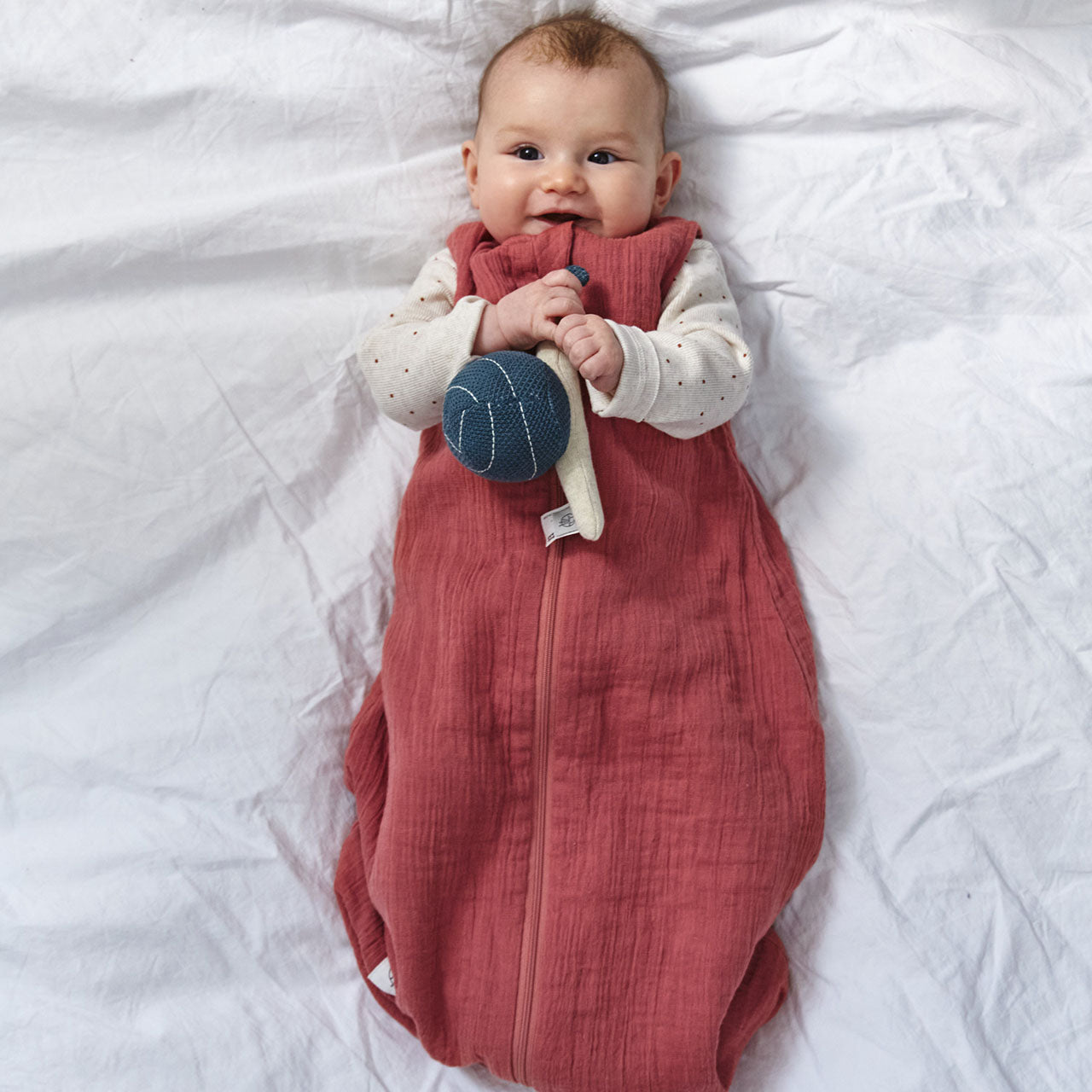 Lässig Cozy Home Baby Sommerschlafsack aus Bio Baumwoll-Musselin