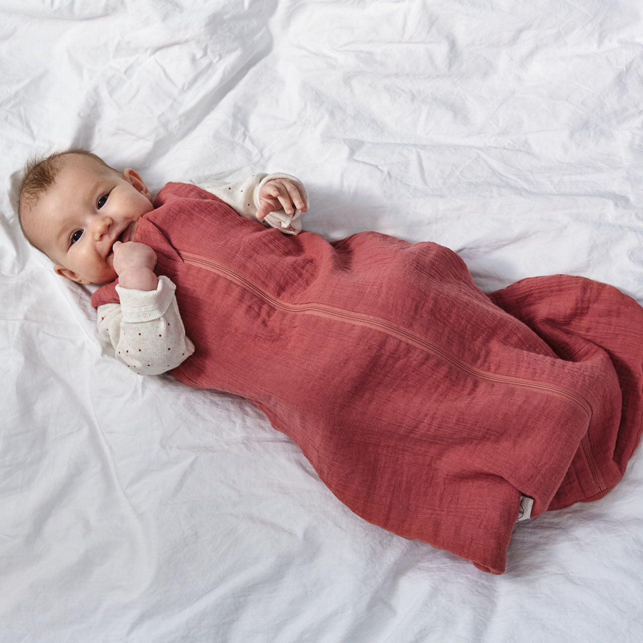 Lässig Cozy Home Baby Sommerschlafsack aus Bio Baumwoll-Musselin