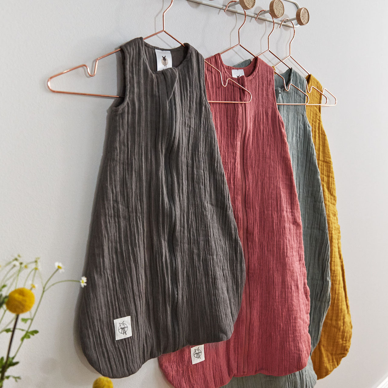 Lässig Cozy Home Baby Sommerschlafsack aus Bio Baumwoll-Musselin