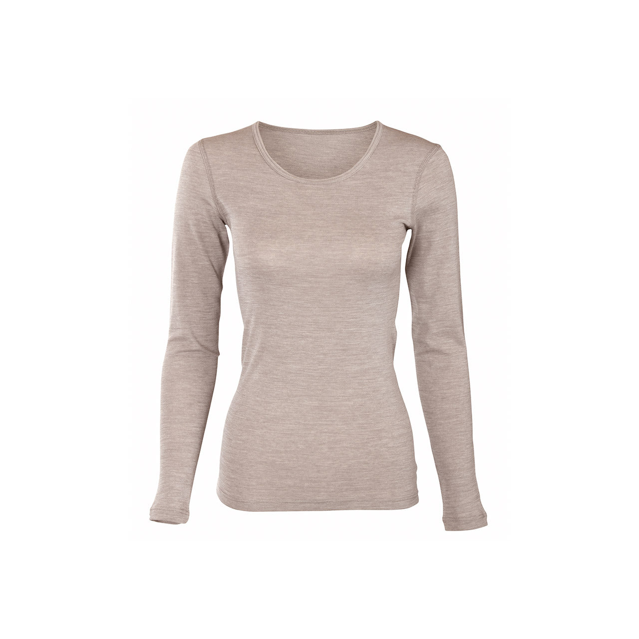 Living Crafts Bianca Damen-Langarmshirt aus Bio Wolle / Bio Baumwolle