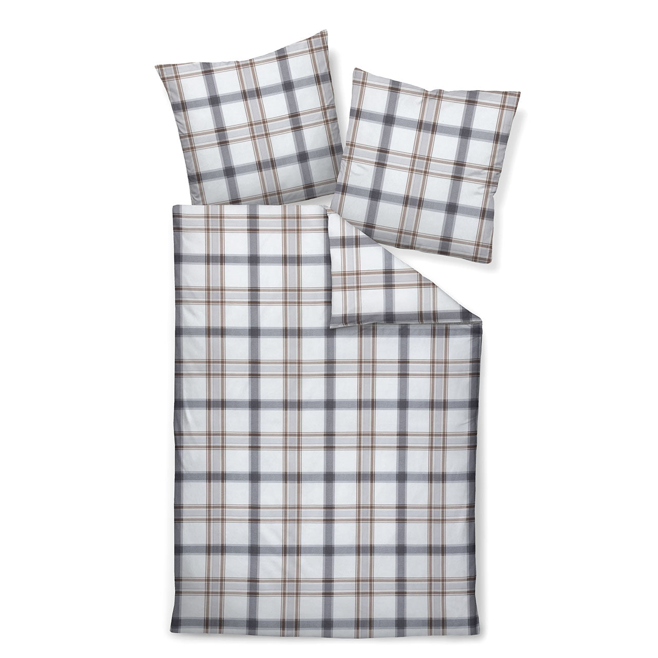 Janine Cortina Karo Bettwäsche Set aus Baumwolle