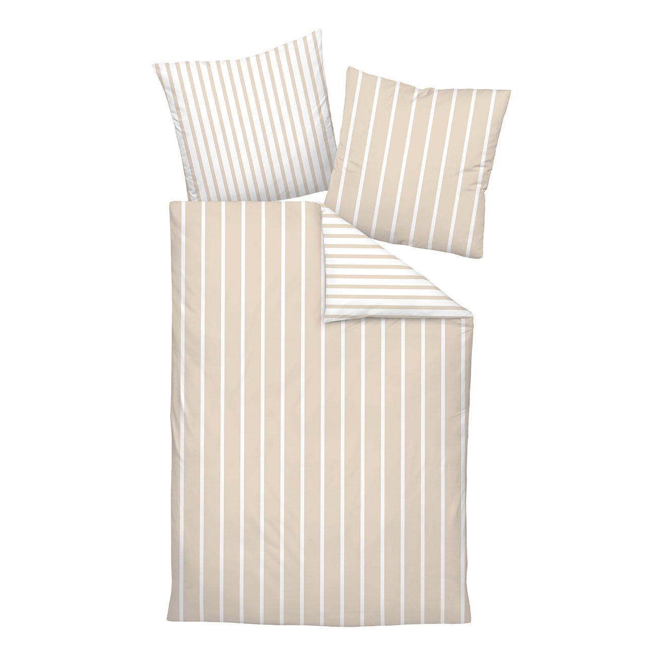 Janine Jersey Modern Classic Streifen Bettwäsche Set aus Baumwolle