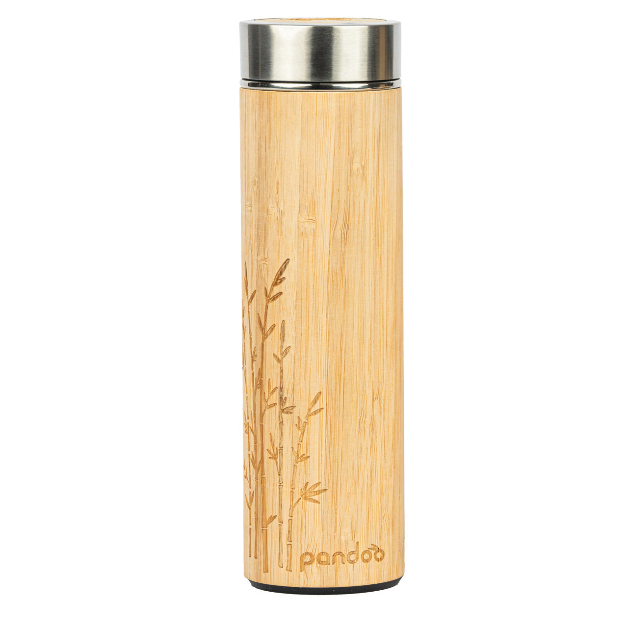Pandoo Thermobecher aus Edelstahl / Bambus