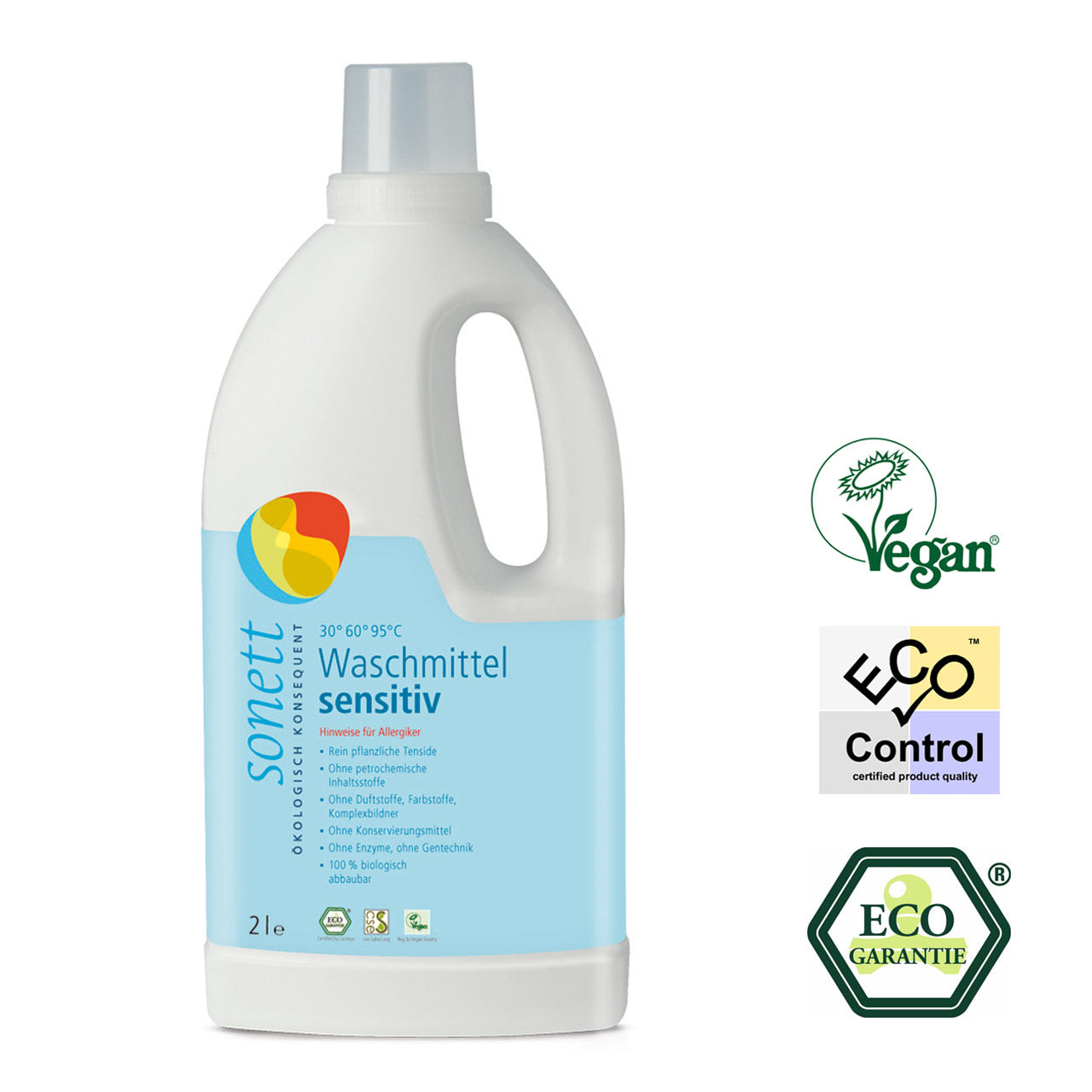 Sonett Allergiker Waschmittel sensitiv flüssig. ohne Duftstoffe