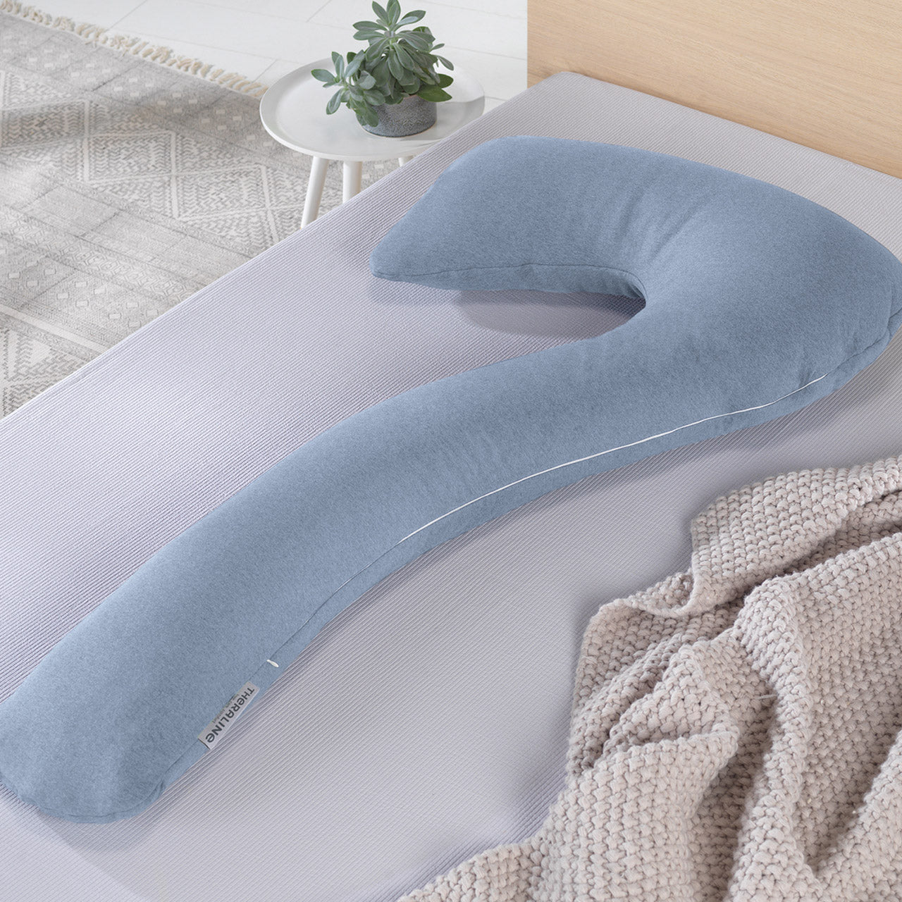 Theraline my7 Bamboo Collection Seitenschläferkissen mit Mikroperlen / Thera-Romb® Füllung