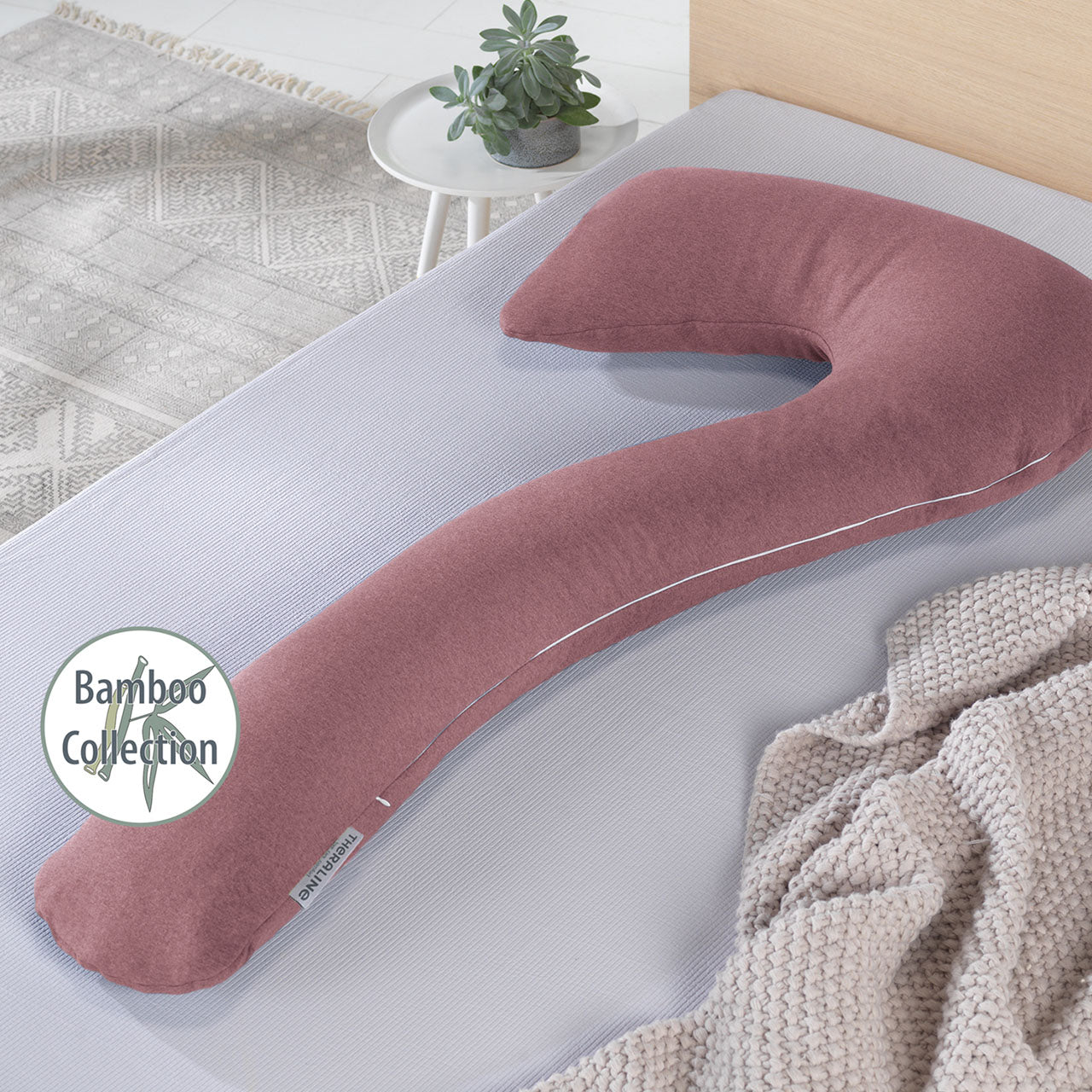 Theraline my7 Bamboo Collection Seitenschläferkissen mit Mikroperlen / Thera-Romb® Füllung