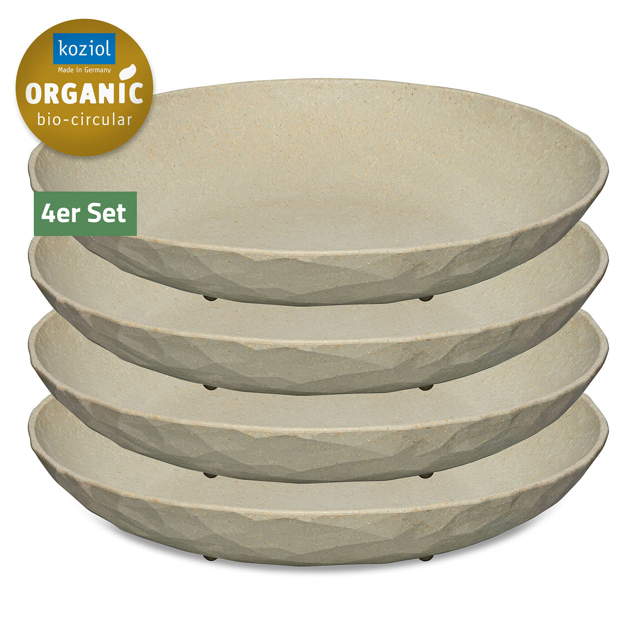 Koziol Club Plate Teller aus Bio Plastik, 4er Set