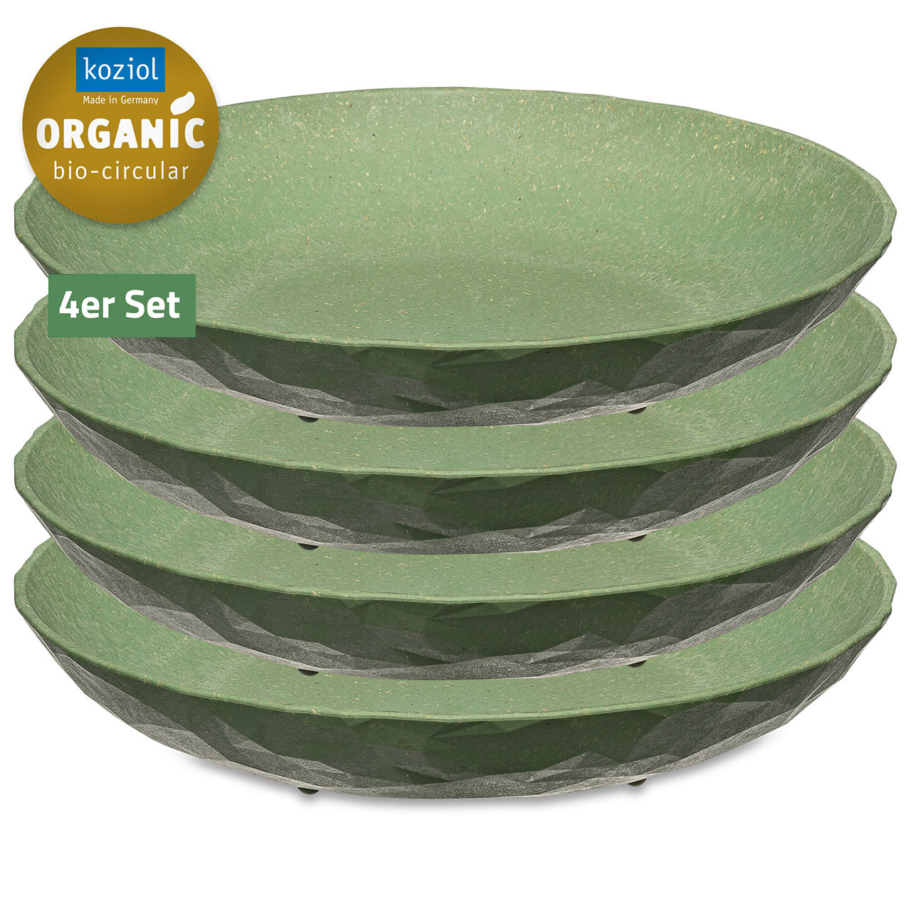 Koziol Club Plate Teller aus Bio Plastik, 4er Set