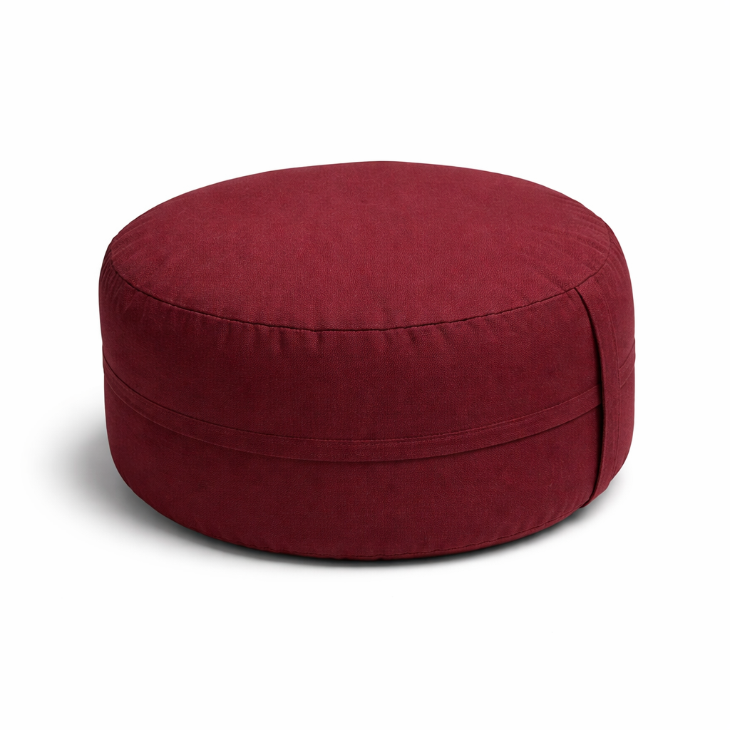 Mudis Meditationskissen Rund mit Dinkelspelz Füllung, 40 x 20 cm