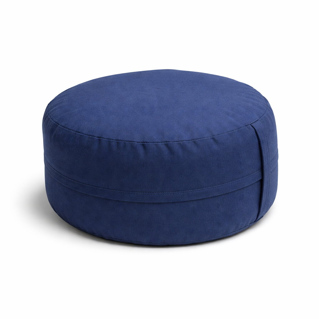 Mudis Meditationskissen Rund mit Dinkelspelz Füllung, 40 x 20 cm