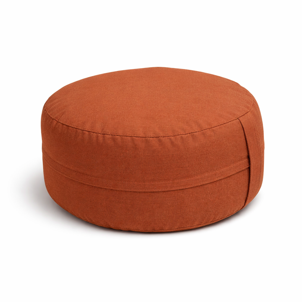 Mudis Meditationskissen Rund mit Dinkelspelz Füllung, 40 x 20 cm