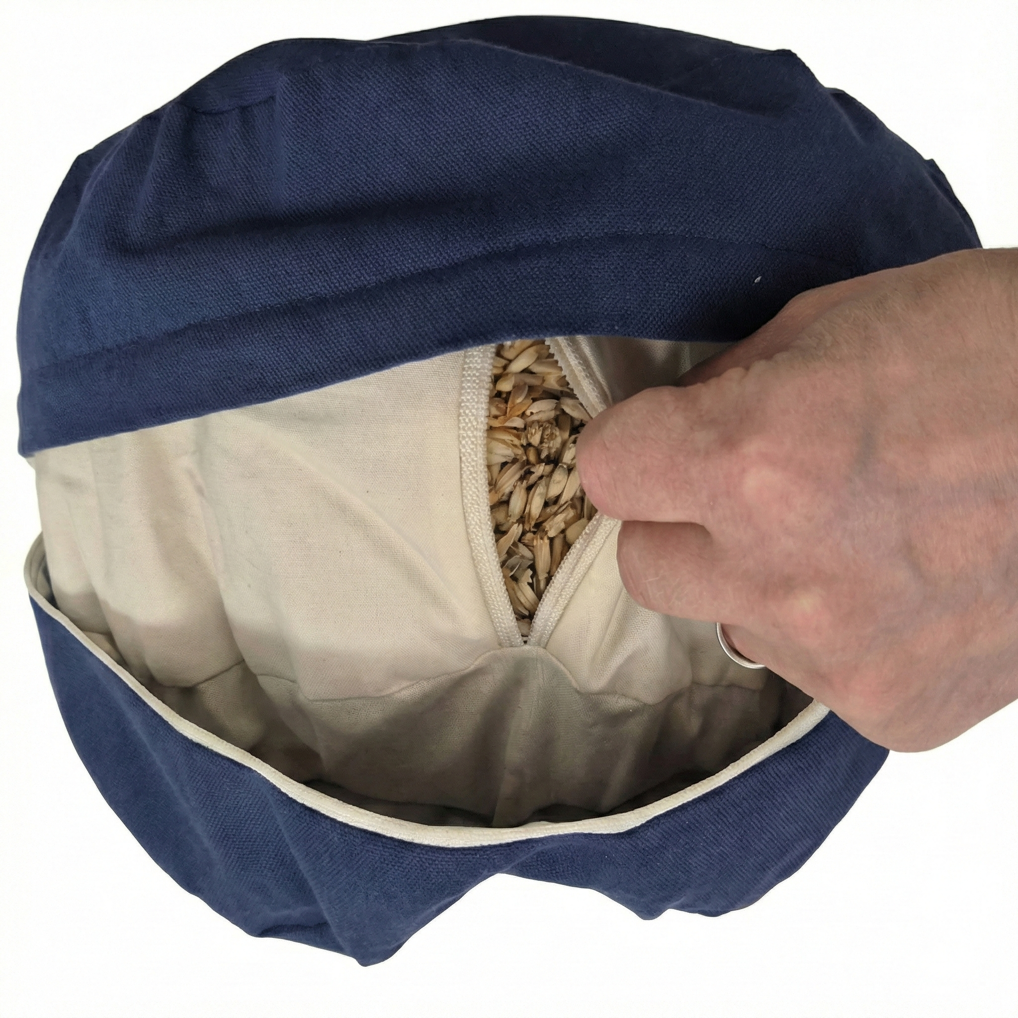 Mudis Meditationskissen Rund mit Dinkelspelz Füllung, 35 x 15 cm