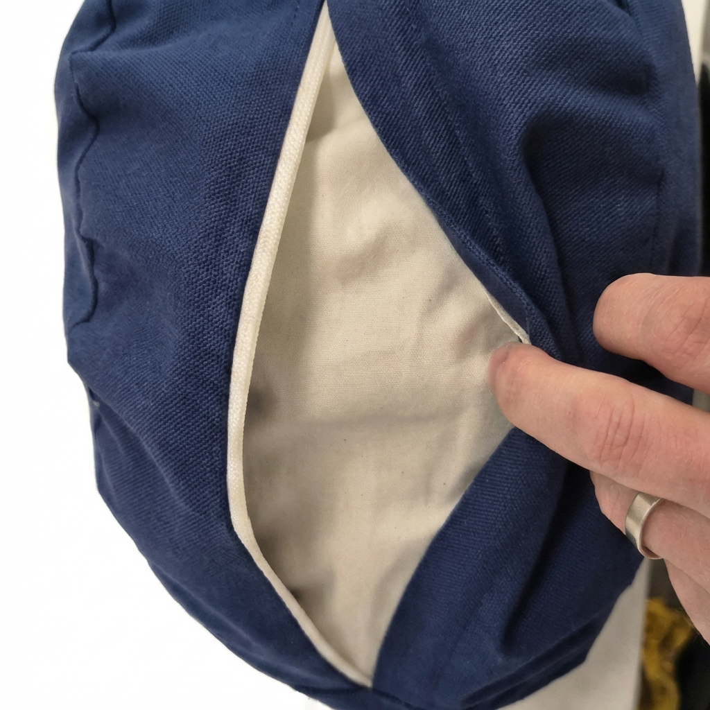 Mudis Meditationskissen Rund mit Dinkelspelz Füllung, 35 x 15 cm