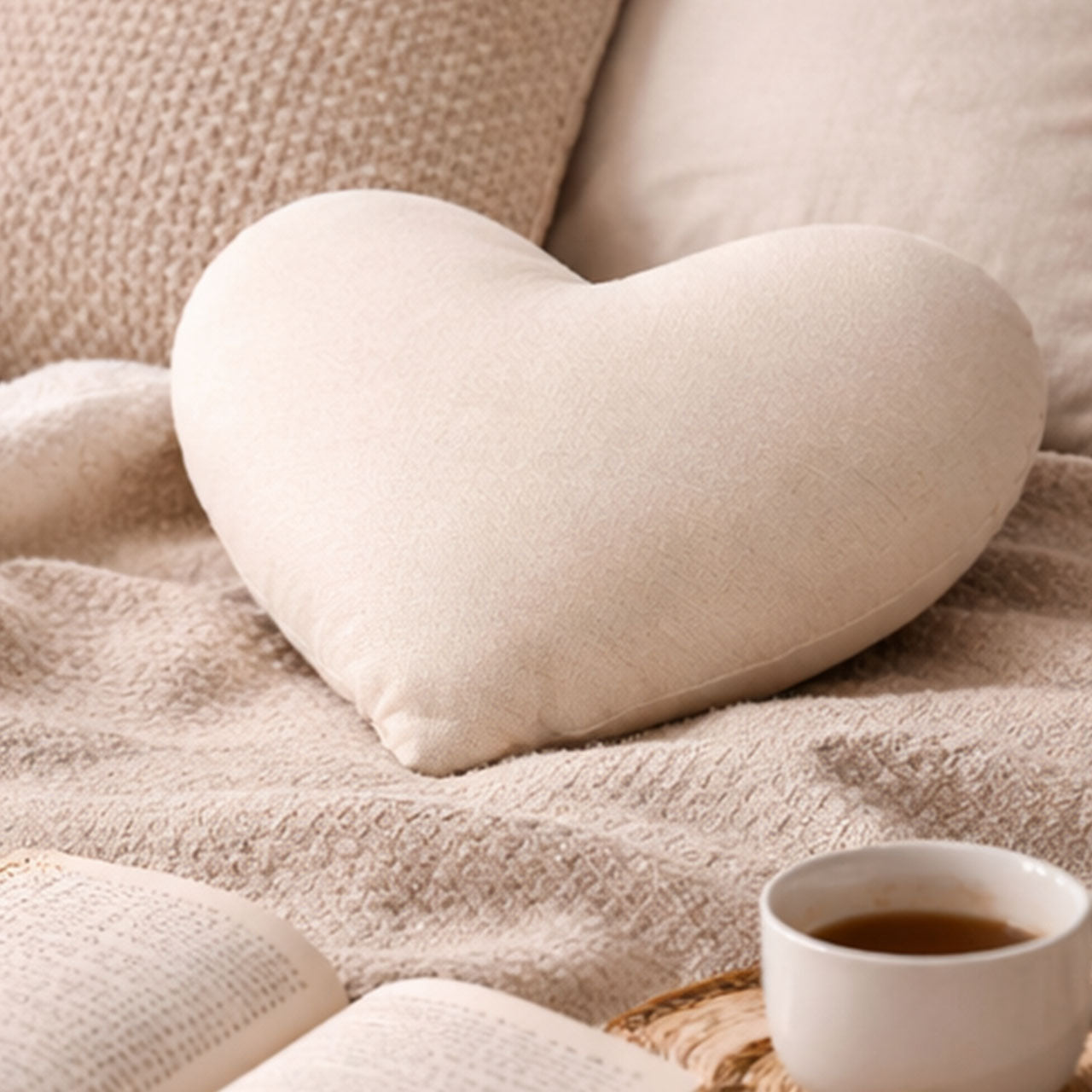 Mudis Duftkissen in Herzform mit Hirse-Kräuter Füllung, 25 x 30 cm