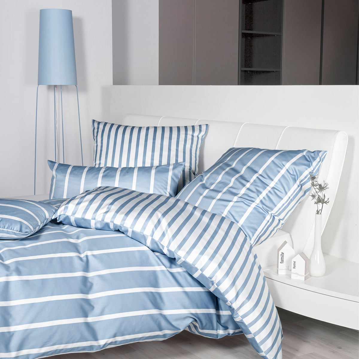 Janine Jersey Modern Classic Streifen Bettwäsche Set aus Baumwolle