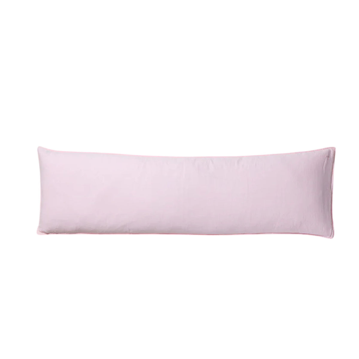 Suite702 bedMATE Leinen-Mix Kissenbezug in Shell Pink, Ganzansicht auf weißem Hintergrund