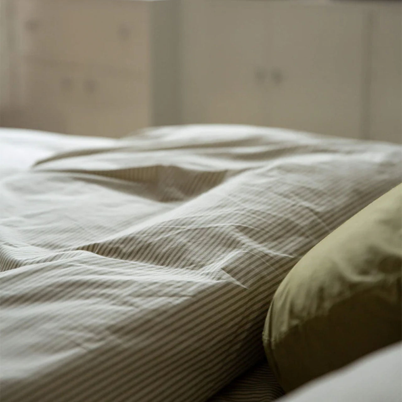 Suite702 Perkal Woven Stripe Bettdeckenbezug aus Bio Baumwolle
