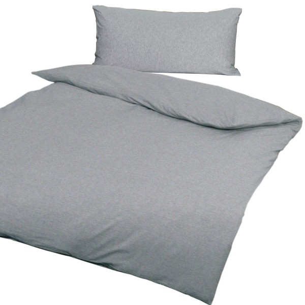 Ege Organics Bettdeckenbezug aus Bio Baumwolle Jersey - Grau Melange