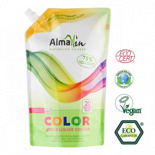 Color Waschmittel AlmaWin, im 1,5 Liter Nachfüllpack