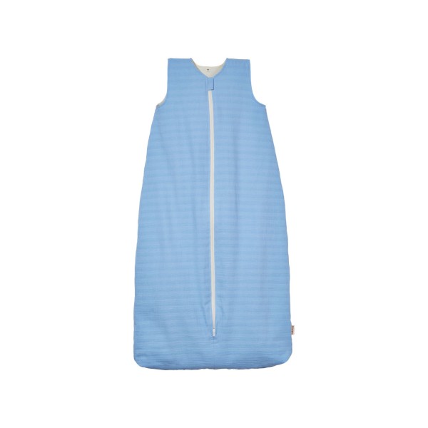 Cotonea Baby Sommerschlafsack aus Bio Baumwolle Musselin / Jersey - Farbe: Lichtblau