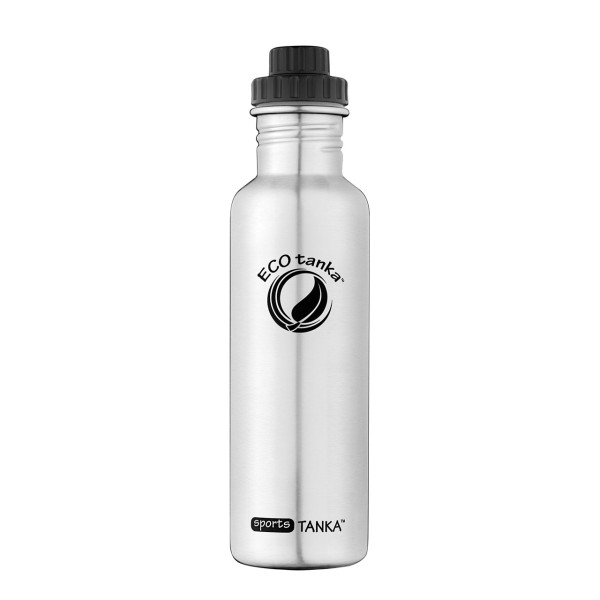 sportsTANKA™ - einwandige 0,8l Trinkflasche mit Reduzierverschluß von ECO tanka in Edelstahl